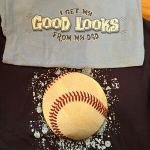 Kids t-shirt I get my good looks from my dad boys 7 Faded Glory father daughter